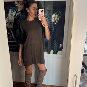 Elegant Olive Green Dress